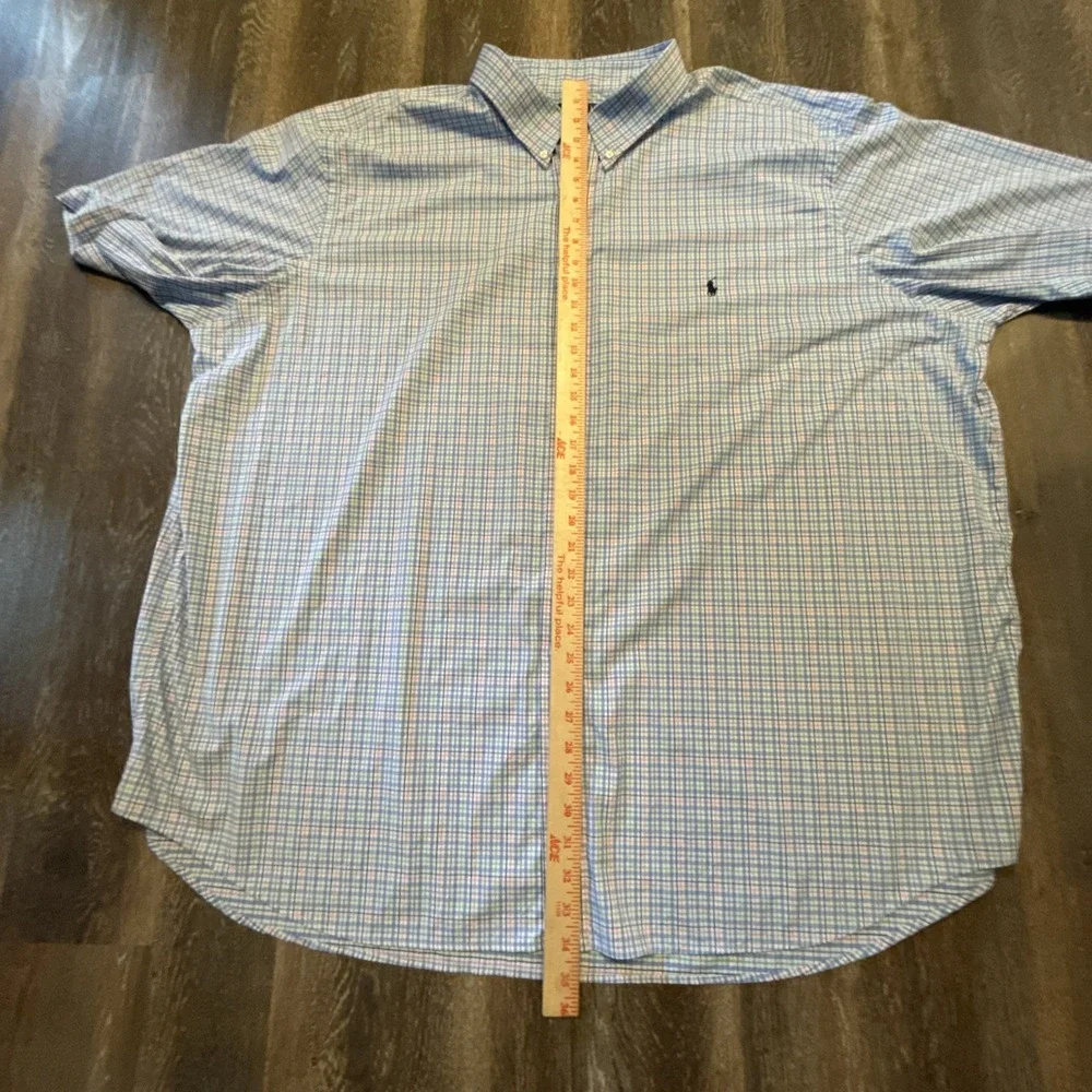 Polo Ralph Lauren Performance Men's 4XB Short Sleeve Button Down Plaid Shirt